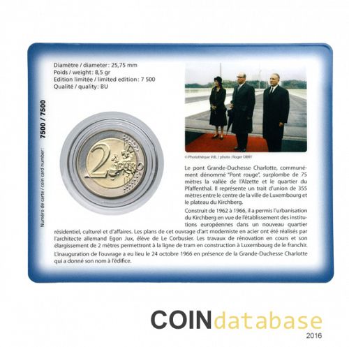 Set Reverse Image minted in LUXEMBOURG in 2016 (2€ Coincard BU)  - The Coin Database