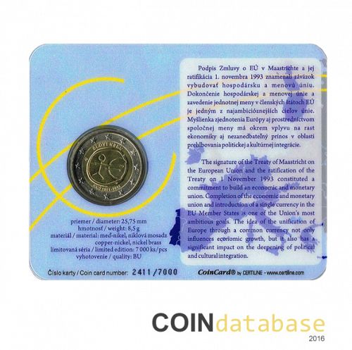 Set Reverse Image minted in SLOVAKIA in 2009 (2€ Coincard BU)  - The Coin Database