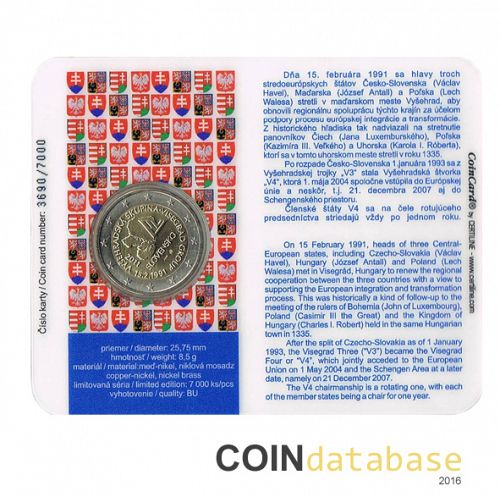 Set Reverse Image minted in SLOVAKIA in 2011 (2€ Coincard BU)  - The Coin Database