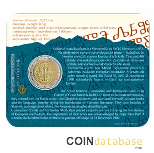 Set Reverse Image minted in SLOVAKIA in 2013 (2€ Coincard BU)  - The Coin Database