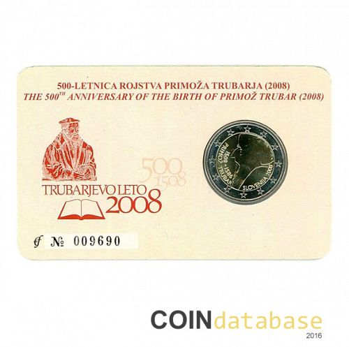 Set Obverse Image minted in SLOVENIA in 2008 (2€ Coincard BU)  - The Coin Database