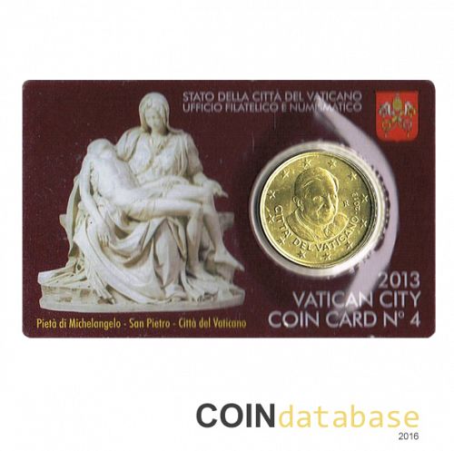 Set Obverse Image minted in VATICAN in 2013 (50ct Coincard)  - The Coin Database