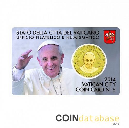 Set Obverse Image minted in VATICAN in 2014 (50ct Coincard)  - The Coin Database