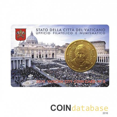 Set Obverse Image minted in VATICAN in 2015 (50ct Coincard)  - The Coin Database