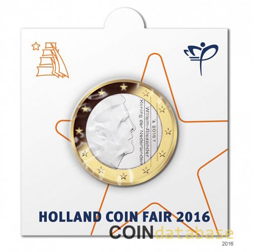 Set Obverse Image minted in NETHERLANDS in 2016 (1€ Coinholder - Holland Coin Fair BU)  - The Coin Database