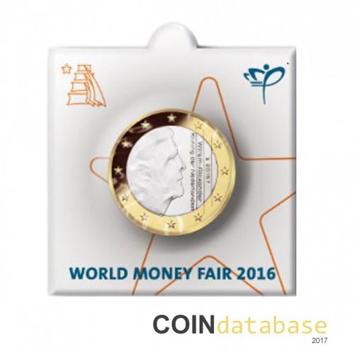 Set Obverse Image minted in NETHERLANDS in 2016 (1€ Coinholder - World Money Fair BU)  - The Coin Database