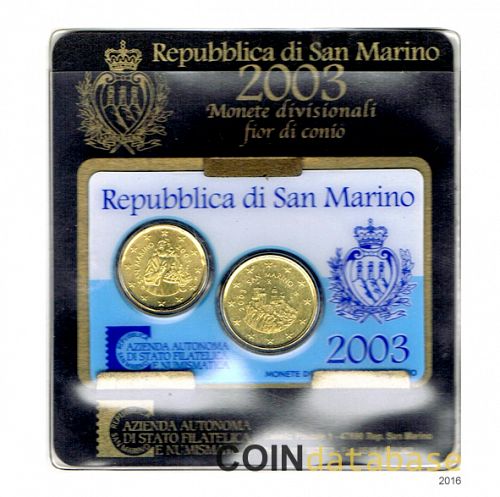 Set Obverse Image minted in SAN MARINO in 2003 (Annual 