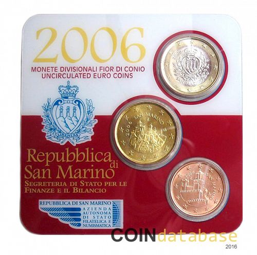 Set Reverse Image minted in SAN MARINO in 2006 (Annual 