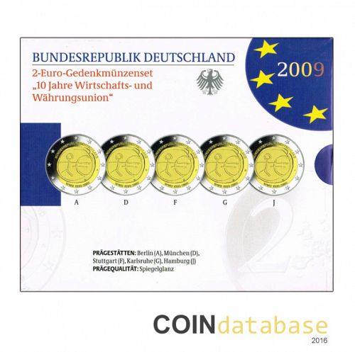 Set Obverse Image minted in GERMANY in 2009 (Annual 2€ Commemorative Mint Sets PROOF)  - The Coin Database