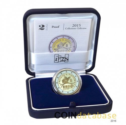 Set Obverse Image minted in ITALY in 2015 (2€ Commemorative Mint Sets PROOF)  - The Coin Database
