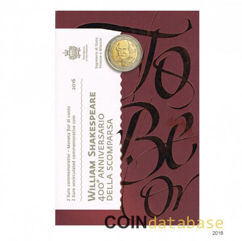 Set Obverse Image minted in SAN MARINO in 2016 (2€ Commemorative set - BU)  - The Coin Database