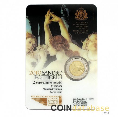Set Reverse Image minted in SAN MARINO in 2010 (2€ Commemorative set - BU)  - The Coin Database