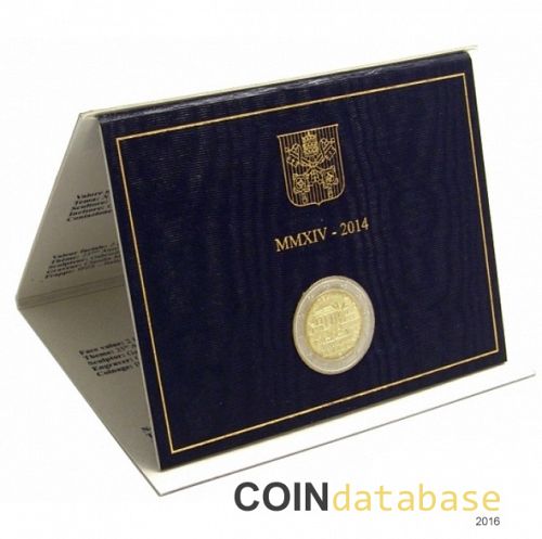 Set Obverse Image minted in VATICAN in 2014 (2€ Commemorative BU)  - The Coin Database