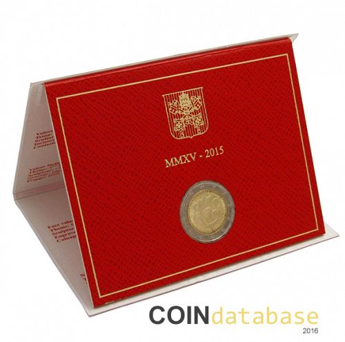 Set Obverse Image minted in VATICAN in 2015 (2€ Commemorative BU)  - The Coin Database