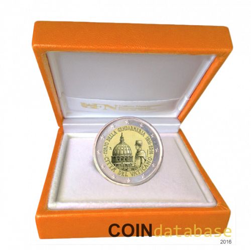Set Obverse Image minted in VATICAN in 2016 (2€ Commemorative PROOF)  - The Coin Database
