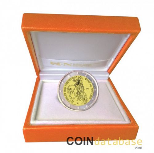Set Obverse Image minted in VATICAN in 2016 (2€ Commemorative PROOF)  - The Coin Database