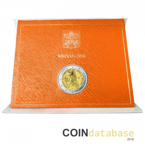 Set Obverse Image minted in VATICAN in 2016 (2€ Commemorative BU)  - The Coin Database