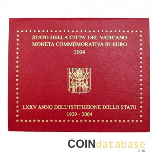 Set Reverse Image minted in VATICAN in 2004 (2€ Commemorative BU)  - The Coin Database