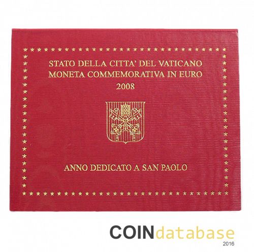 Set Reverse Image minted in VATICAN in 2008 (2€ Commemorative BU)  - The Coin Database