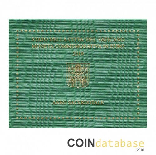 Set Reverse Image minted in VATICAN in 2010 (2€ Commemorative BU)  - The Coin Database