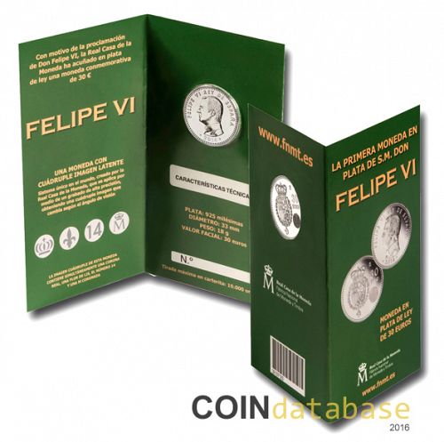 Set Obverse Image minted in SPAIN in 2014 (30€ Commemorative BU)  - The Coin Database