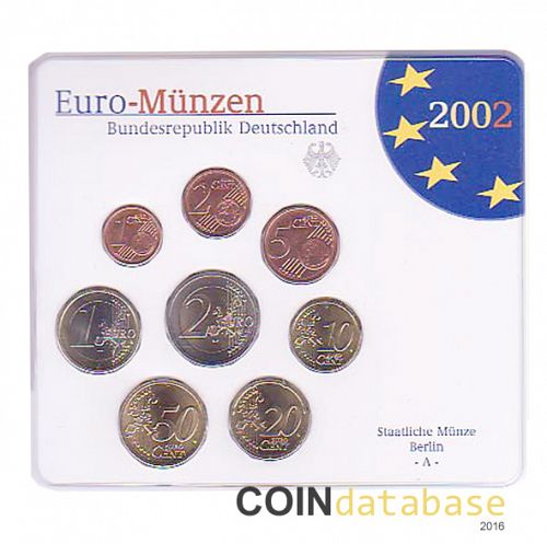 Set Obverse Image minted in GERMANY in 2002A (Annual Mint Sets BU)  - The Coin Database
