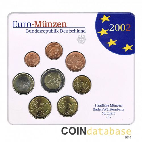 Set Obverse Image minted in GERMANY in 2002F (Annual Mint Sets BU)  - The Coin Database