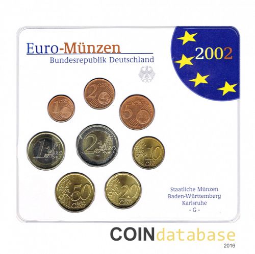Set Obverse Image minted in GERMANY in 2002G (Annual Mint Sets BU)  - The Coin Database