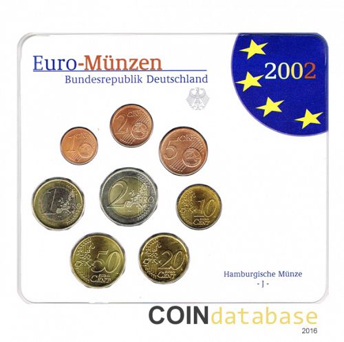 Set Obverse Image minted in GERMANY in 2002J (Annual Mint Sets BU)  - The Coin Database
