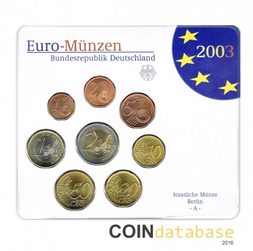 Set Obverse Image minted in GERMANY in 2003A (Annual Mint Sets BU)  - The Coin Database