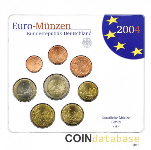 Set Obverse Image minted in GERMANY in 2004A (Annual Mint Sets BU)  - The Coin Database