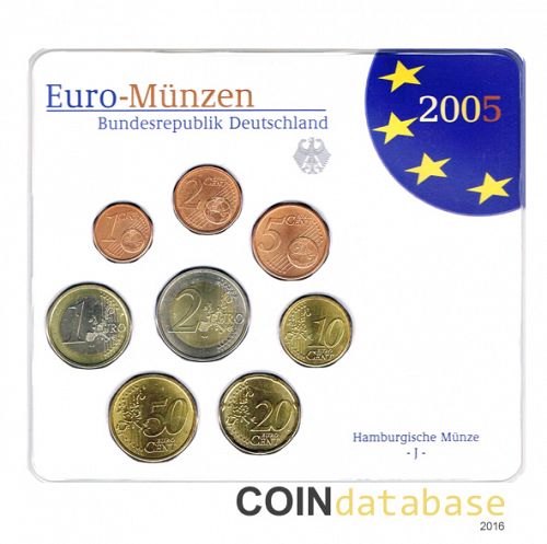 Set Obverse Image minted in GERMANY in 2005J (Annual Mint Sets BU)  - The Coin Database
