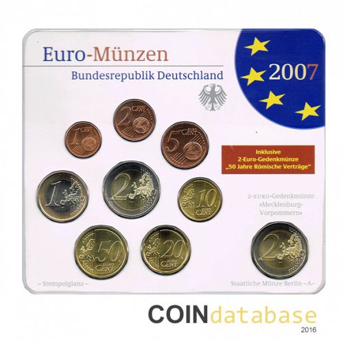 Set Obverse Image minted in GERMANY in 2007A (Annual Mint Sets BU)  - The Coin Database