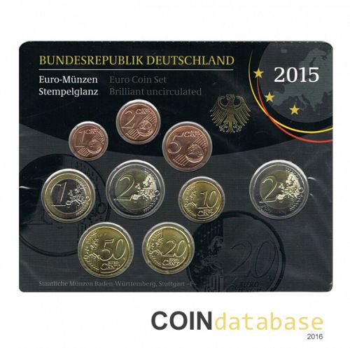 Set Obverse Image minted in GERMANY in 2015F (Annual Mint Sets BU)  - The Coin Database