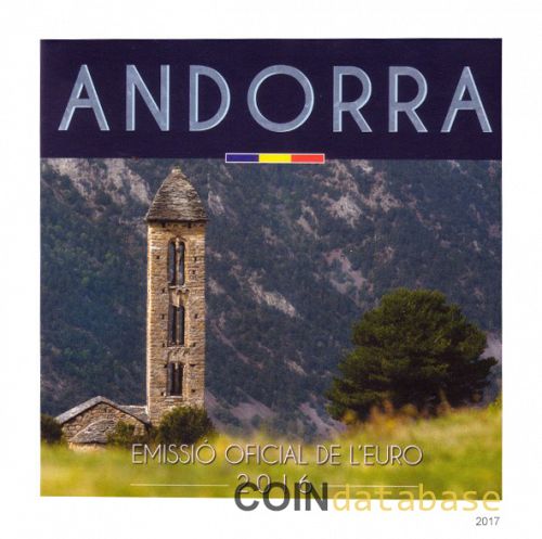 Set Obverse Image minted in ANDORRA in 2016 (Annual Mint Sets BU)  - The Coin Database