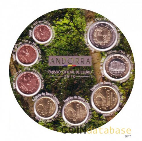 Set Reverse Image minted in ANDORRA in 2016 (Annual Mint Sets BU)  - The Coin Database