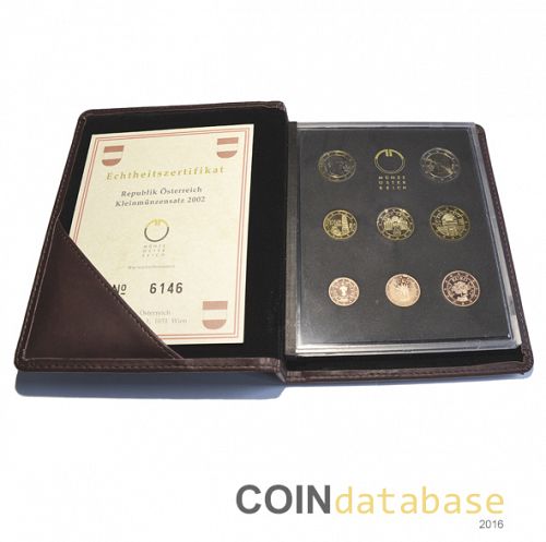 Set Obverse Image minted in AUSTRIA in 2002 (Annual Mint Sets PROOF)  - The Coin Database