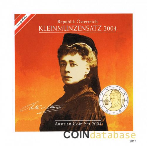 Set Obverse Image minted in AUSTRIA in 2004 (Annual Mint Sets BU)  - The Coin Database