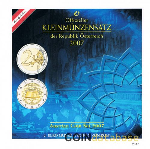 Set Obverse Image minted in AUSTRIA in 2007 (Annual Mint Sets BU)  - The Coin Database