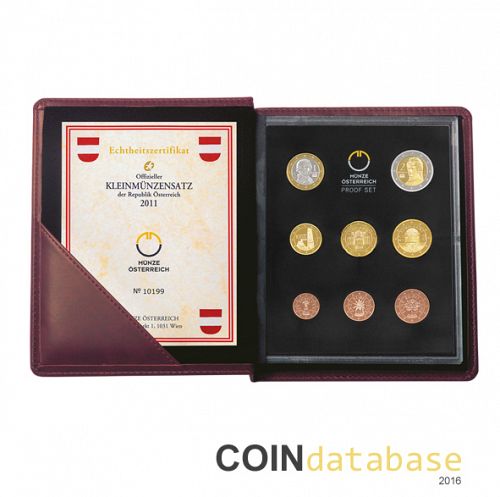 Set Obverse Image minted in AUSTRIA in 2011 (Annual Mint Sets PROOF)  - The Coin Database
