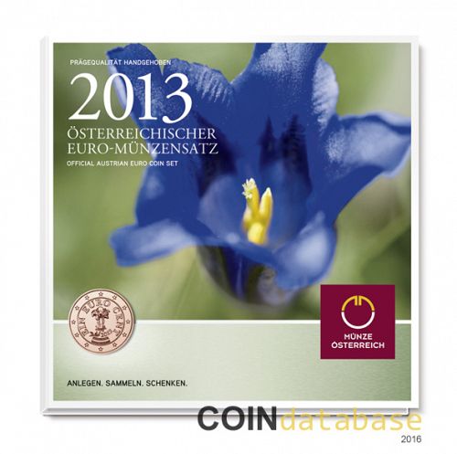 Set Obverse Image minted in AUSTRIA in 2013 (Annual Mint Sets BU)  - The Coin Database