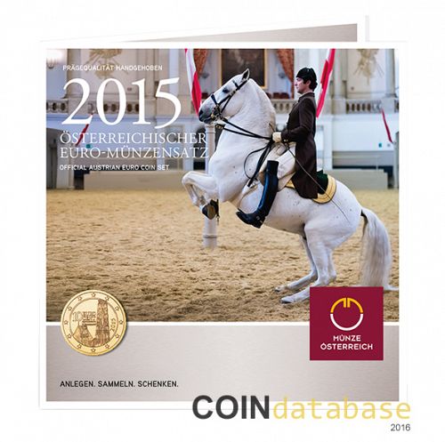 Set Obverse Image minted in AUSTRIA in 2015 (Annual Mint Sets BU)  - The Coin Database