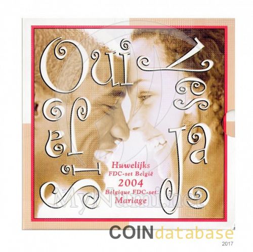 Set Obverse Image minted in BELGIUM in 2004 (Wedding Set UNC)  - The Coin Database