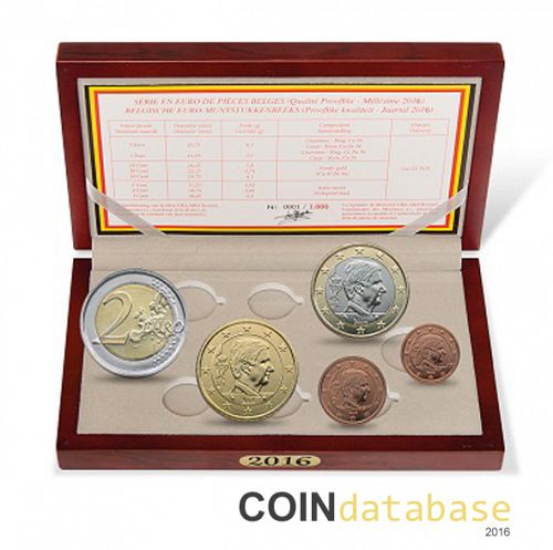 Set Obverse Image minted in BELGIUM in 2016 (Annual Mint Sets PROOF)  - The Coin Database