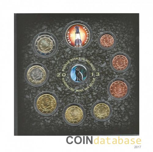 Set Reverse Image minted in BELGIUM in 2013 (Annual Mint Sets BU with a colored medal)  - The Coin Database