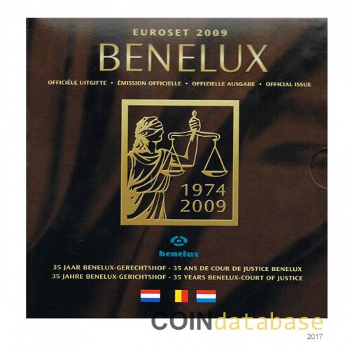 Set Obverse Image minted in BELGIUM in 2009 (Benelux Mint Sets BU and a Silver Medal)  - The Coin Database