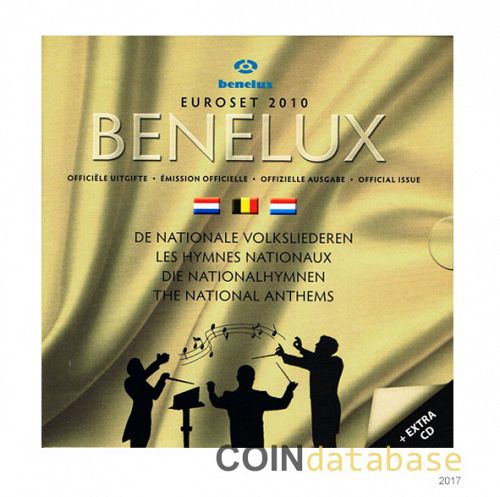Set Obverse Image minted in BELGIUM in 2010 (Benelux Mint Sets BU and a Silver Medal)  - The Coin Database