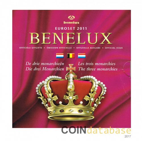 Set Obverse Image minted in BELGIUM in 2011 (Benelux Mint Sets BU and a Silver Medal)  - The Coin Database