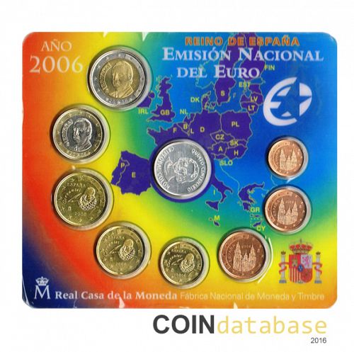 Set Obverse Image minted in SPAIN in 2006 (Annual Mint Sets BU)  - The Coin Database