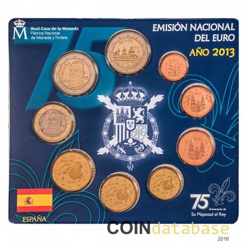 Set Obverse Image minted in SPAIN in 2013 (Annual Mint Sets BU)  - The Coin Database